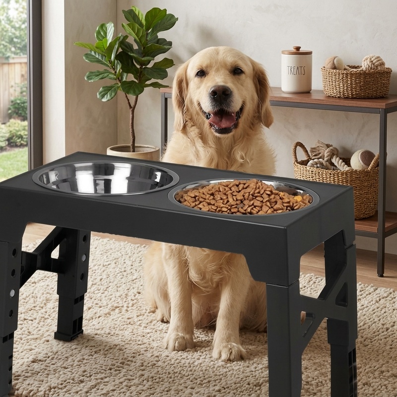 Royal Canin Food Medium - حامل طعام قابل للتعديل للكلاب مع